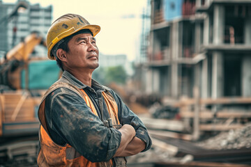 Worker on construction site
