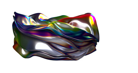 Obraz na płótnie Canvas Color Fusion: Where Chromatic Elements Create a 3D Masterpiece