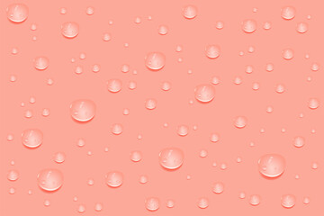 Liquid pink wet drops of gel or collagen.Spilled puddles of cosmetic serum or water. Round clean swatch of essence lotion or jelly for skin care.Beauty background with oil drops.