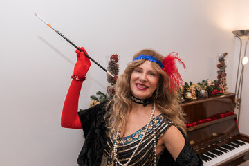 Flapper Elegance with Cigarette Holder