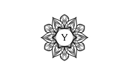 Luxury Retro Flower Alphabetical Logo