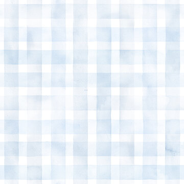Fototapeta Vintage checkered watercolor background. Watercolor colorful horizontal and vertical stripes. Grunge background. Perfect for fabric, textile, wallpaper, kindergarten. Blue color.