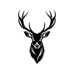 Stag Silhouette - A Symbol of Wilderness and Elegance for Outdoor Brands, Nature Themes, and Rustic Decor