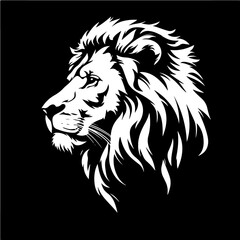Majestic Lion Silhouette - Powerful Vector for Brand Logos, T-Shirts, and Masculine Design Themes