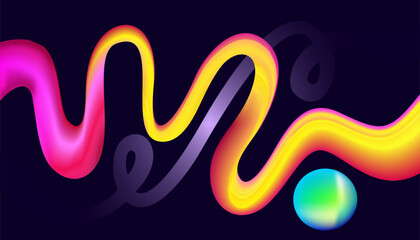 Obraz premium Bright geometric abstract composition. Vector illustration