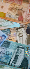 algunos billetes actuales de Jordania - 710936241