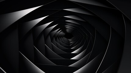 A tunnel that is dark, twisted, and in the shape of a star.
