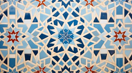 A texture similar to arab tiles - obrazy, fototapety, plakaty