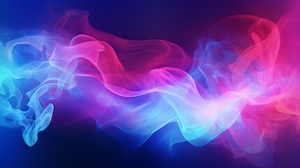 Abstract, colorful, multicolored smoke spreading across the background is ideal for advertising or designing wallpaper for gadgets, and it has a modern design with neon lighting and blowing - obrazy, fototapety, plakaty