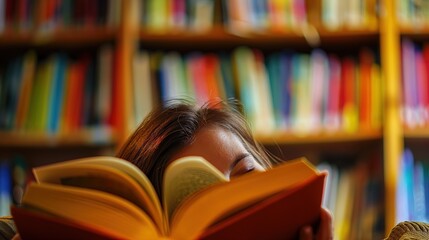 She fell asleep while reading in the library