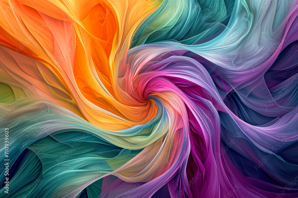 Poster mesmerizing kaleidoscope of vibrant colors and intricate patterns unfolds before your eyes
