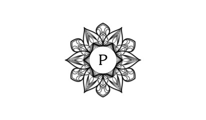 Luxury Retro Flower Alphabetical Logo