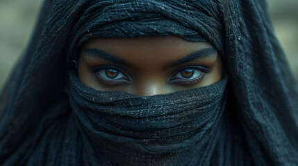 Fototapeta premium African woman in hijab clothing.