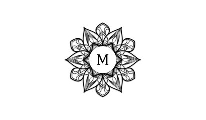 Luxury Retro Flower Alphabetical Logo