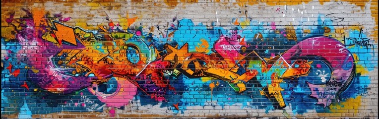 Vivid Graffiti Adorns Urban Wall