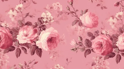 feminine rose pink background illustration romantic delicate, elegant blush, petals beauty feminine rose pink background