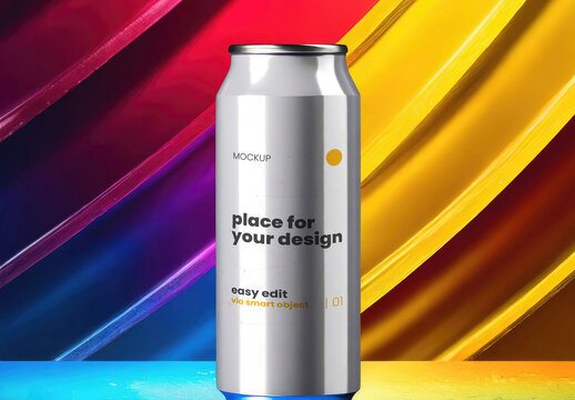 Colorful Can Mockup 02