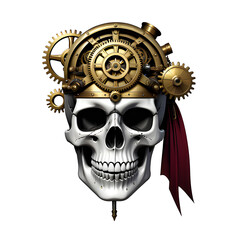 Steampunk Skull Illustration Generative