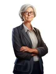 Confident senior businesswoman - obrazy, fototapety, plakaty