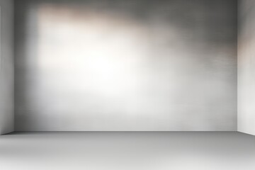 Background White Wall Studio with Shadow Leaves, light Cement floor Surface Texture Background,Empty Kitchen Room with Podium Display,Top Shelf Bar,Backdrop Concrete background