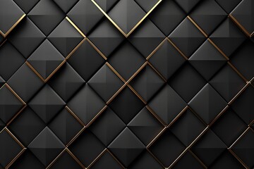 3D abstract wallpaper. Three-dimensional dark golden and black background. golden wallpaper. Black and gold background
