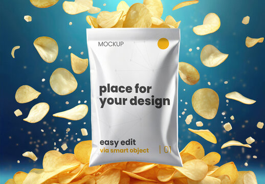 Potato Chips Packaging Mockup 02