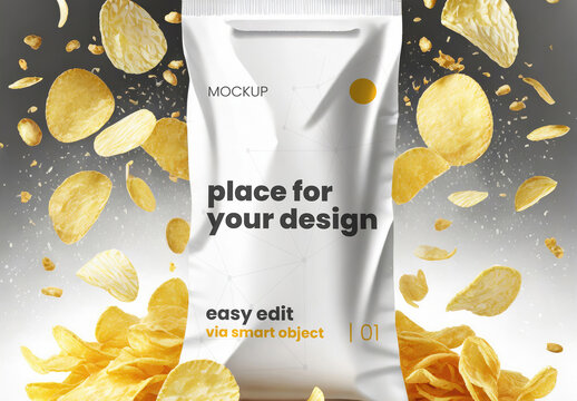 Potato Chips Packaging Mockup 01