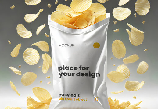 Potato Chips Packaging Mockup 03