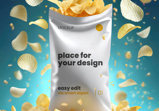 Potato Chips Packaging Mockup 04