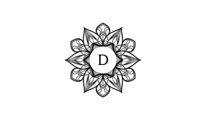 Luxury Retro Flower Alphabetical Logo