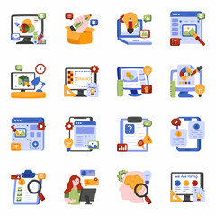 Pack of Designing and Management  Flat Icons 

