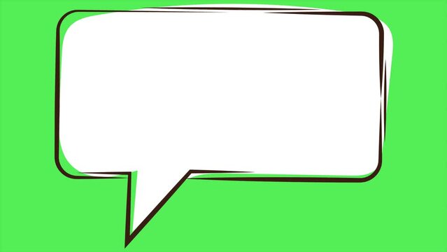 2D lip syncing Facial Animation for narration. Male character speaking, speech bubble, copy space for text. animated footage 2d flat style. talking mouth, lips expressions, eyes blinking articulation.