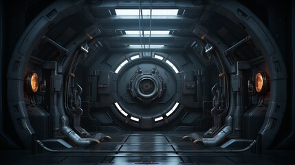 A background that combines cinematic, detailed interiors, mechanical, and sci-fi elements.