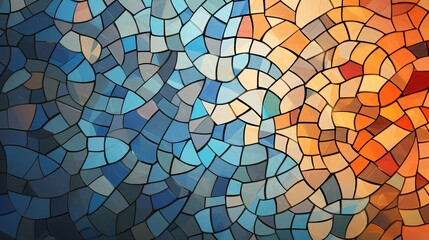 A background that features a colorful mosaic pattern