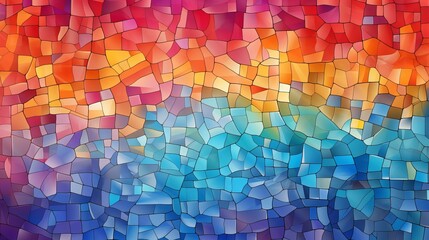 A background that features a colorful mosaic pattern