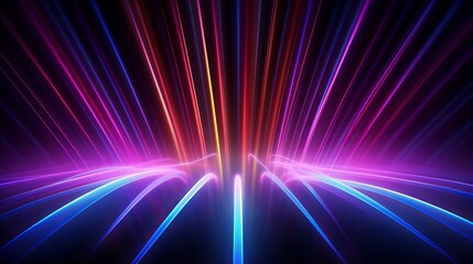 A neon light background that is blurred.