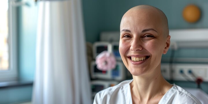 woman with cancer in hospital Generative AI