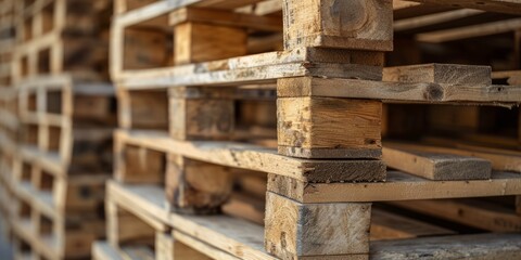 wooden pallets texture Generative AI