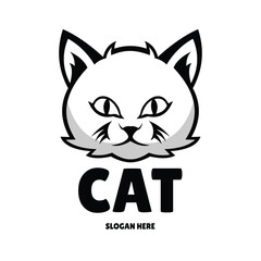cute cat mascot logo esports illustration 