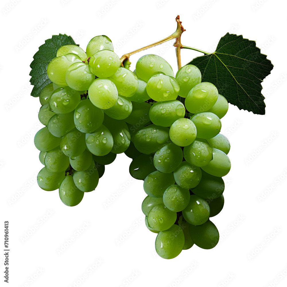 Poster a cluster of seedless grapes. cutout isolated on a transparent background. png - ai generative