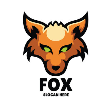 fox mascot logo esports illustration 