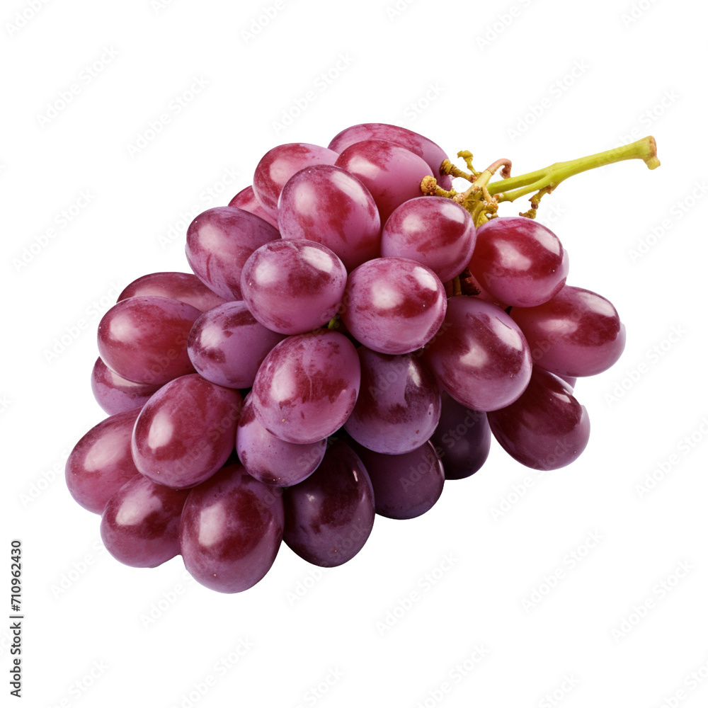 Poster a cluster of grapes. cutout isolated on a transparent background. png - ai generative