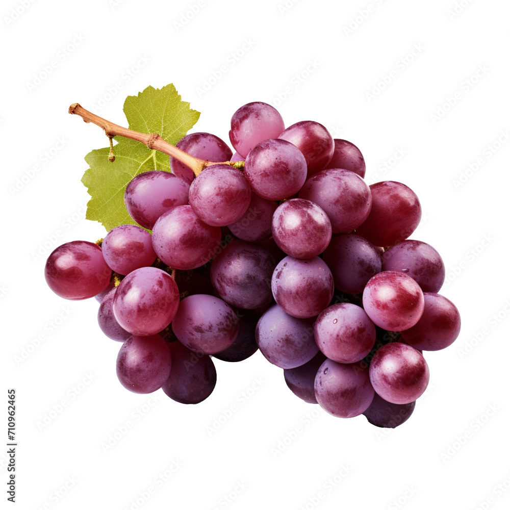 Poster a cluster of grapes. cutout isolated on a transparent background. png - ai generative