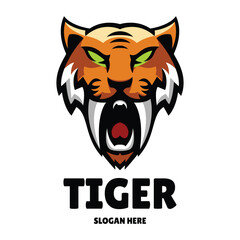 tiger mascot logo esports illustration 