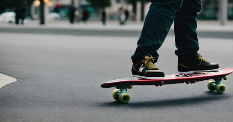 person on skateboard - obrazy, fototapety, plakaty