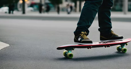 Foto auf Leinwand person on skateboard © Anthony