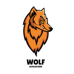 wolf mascot logo esports illustration 