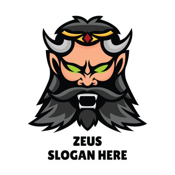 zeus mascot logo illustration