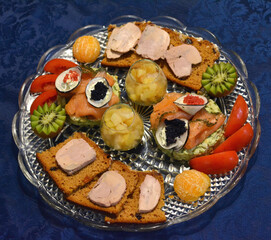 Plat d'entrée pour un apéritif dinatoire