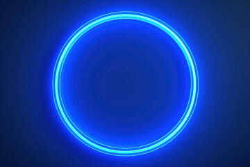 dark blue and neon blue with neon blue ircle in centre of screen smooth glimmer gradient abstract grainy background wallpaper texture with noise web banner design header